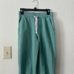 Teal Sweatpants with White Logo